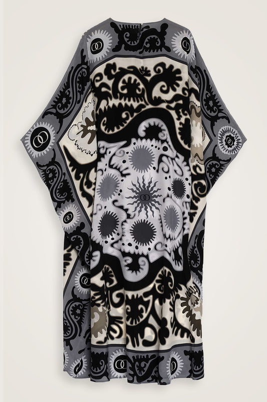 Hayat Siyah İpek Kaftan