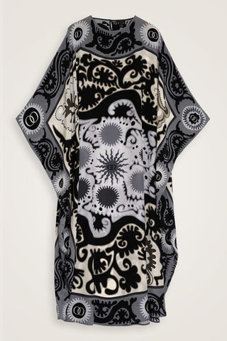 Hayat Siyah İpek Kaftan