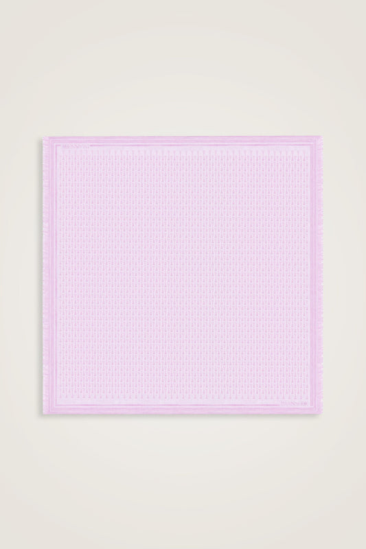 I Monogram Fuşya İpek Eşarp 140x140
