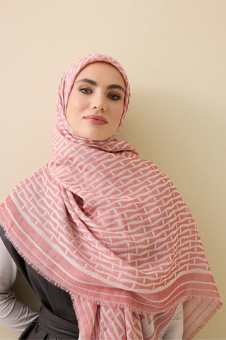 I Monogram Kırmızı İpek Eşarp 140x140