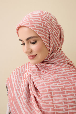 I Monogram Kırmızı İpek Eşarp 140x140