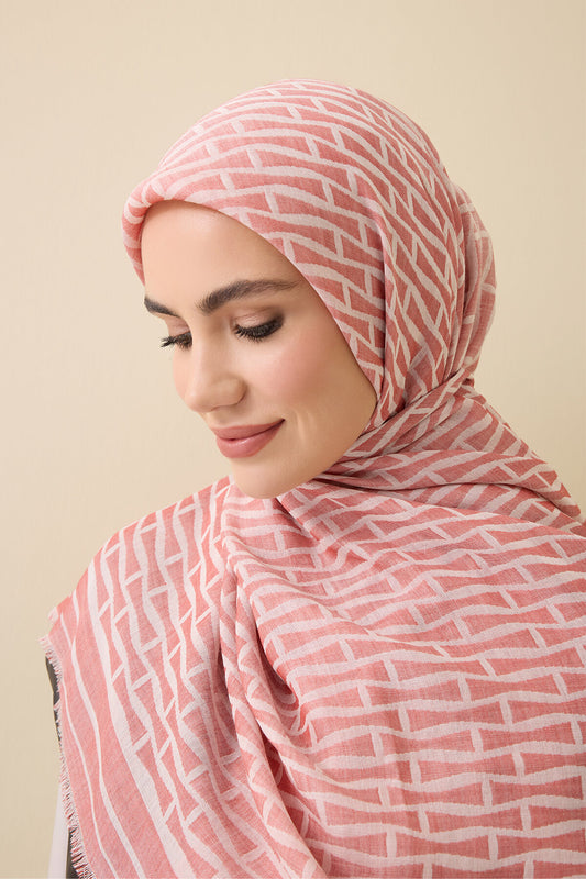 I Monogram Kırmızı İpek Eşarp 140x140
