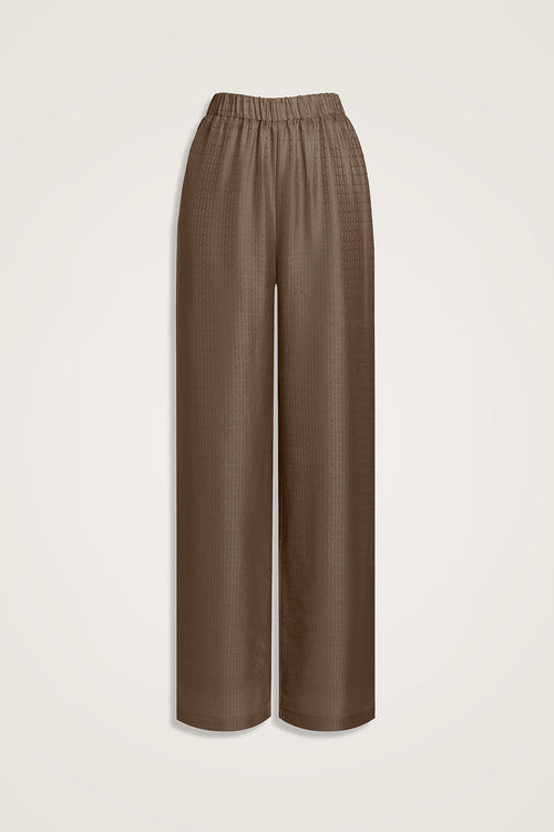 Iman I Silk Pajamas Pant Light Brown
