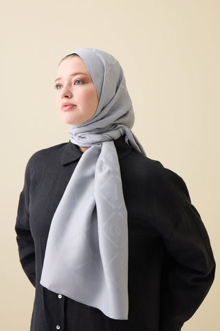 İman I Baklava Gri Ramy Jakar Şal 70x190