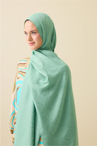 İman I Baklava Mint Yeşili Ramy Jakar Şal 70x190