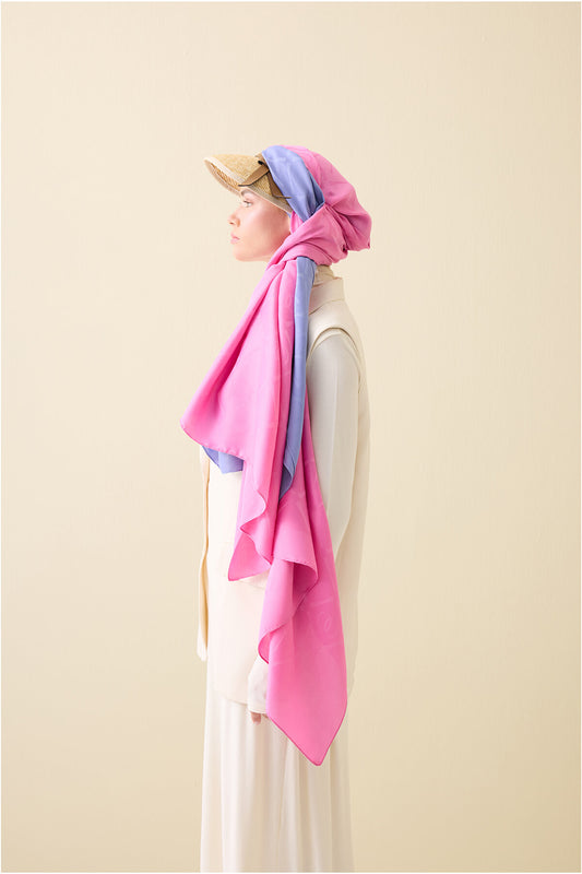 İman I Baklava Pembe Ramy Jakar Şal 70x190