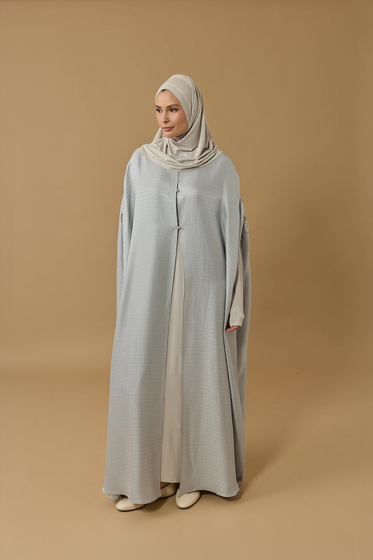 İman I Gümüş İpek Abaya