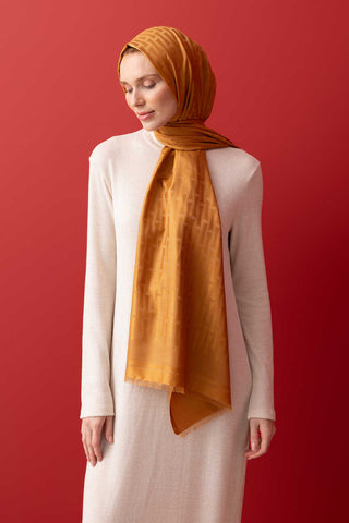 Iman I Hardal İpek Şal 70x200