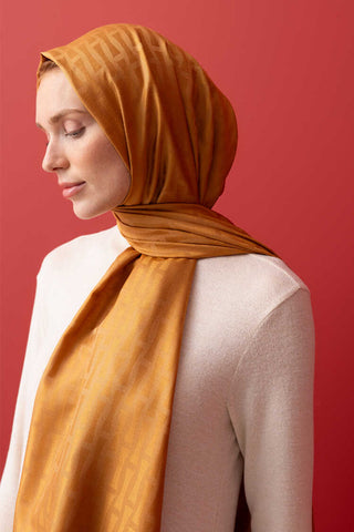 Iman I Hardal İpek Şal 70x200