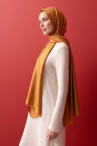 Iman I Hardal İpek Şal 70x200