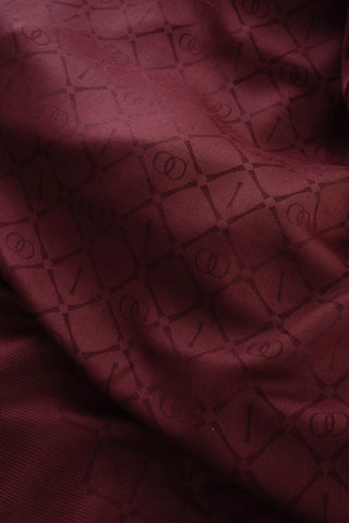 İman I Kafes Bordo Tencel Pamuk İpek Şal 70x200