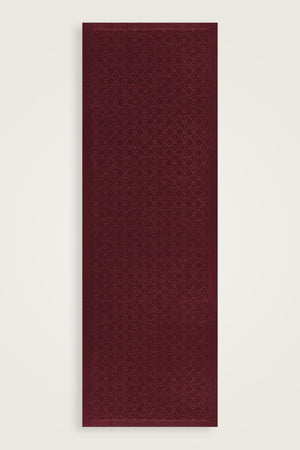 İman I Kafes Bordo Monogram Jakar Tencel Pamuk İpek Şal 70x200