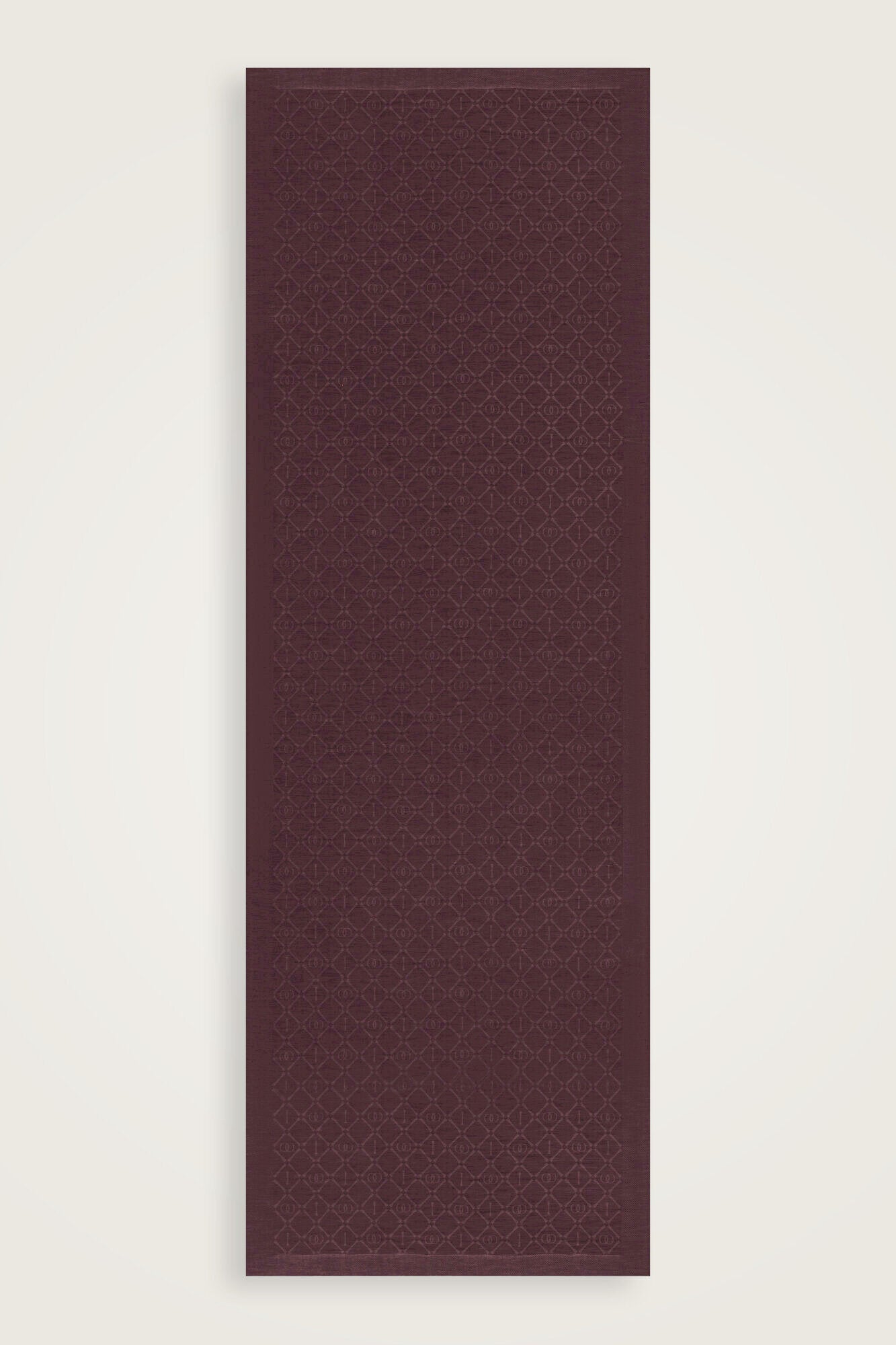 İman I Kafes Kızıl Kahve Tencel Pamuk İpek Şal 70x200