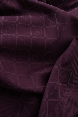İman I Kafes Mor Tencel Pamuk İpek Şal 70x200
