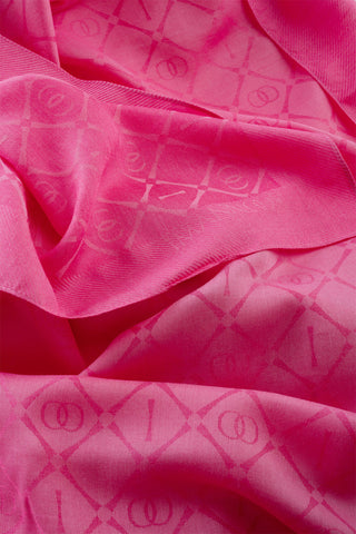 İman I Kafes Pembe Tencel Pamuk İpek Şal 70x200