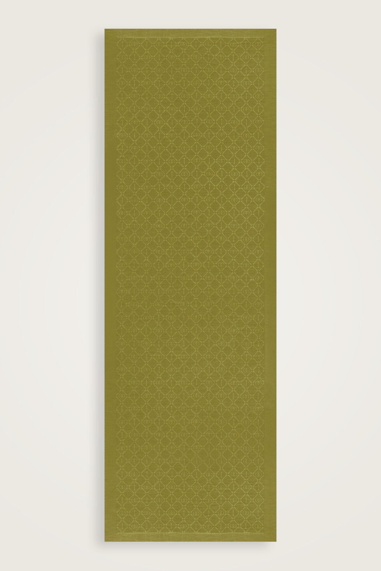 İman I Kafes Zeytin Yeşili Tencel Pamuk İpek Şal 70x200