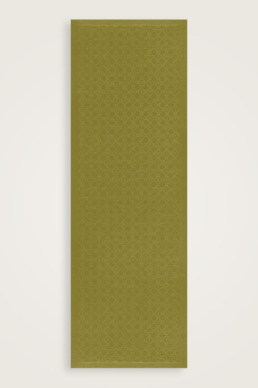 İman I Kafes Zeytin Yeşili Tencel Pamuk İpek Şal 70x200