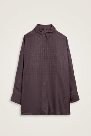 Faith I Brown Jacquard Silk Shirt