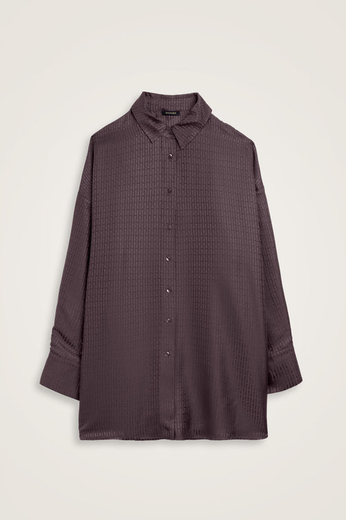 Faith I Brown Jacquard Silk Shirt