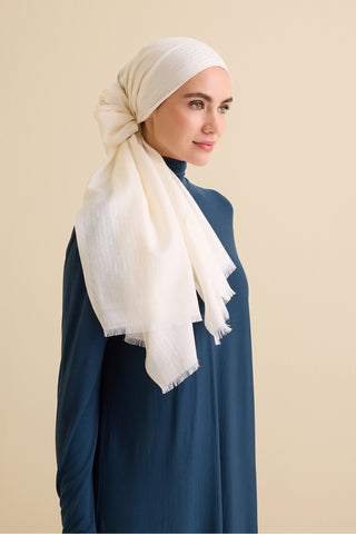 Iman i Kemik Pamuk İpek Şal 80x210