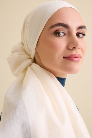 Iman i Kemik Pamuk İpek Şal 80x210