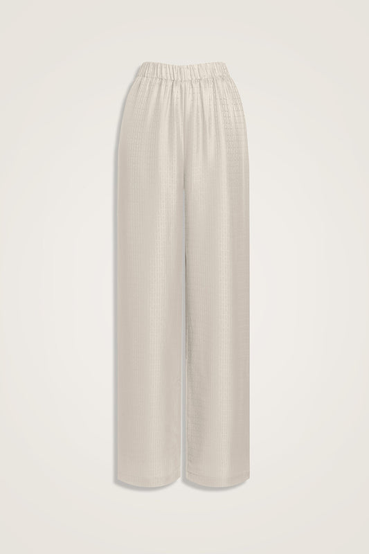 Iman I Krem İpek Pijama Pantolon