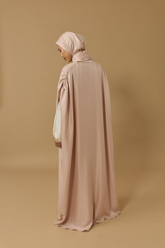 İman I Pudra İpek Abaya