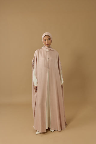 İman I Pudra İpek Abaya