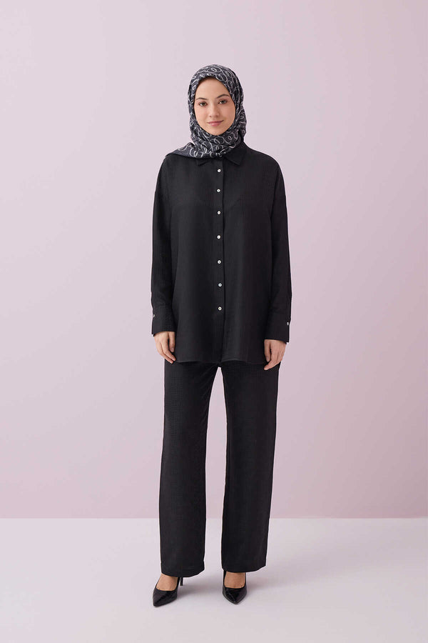 Iman I Siyah İpek Pijama Pantolon