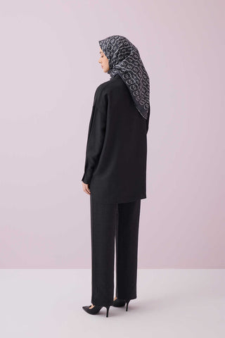 Iman I Siyah İpek Pijama Pantolon