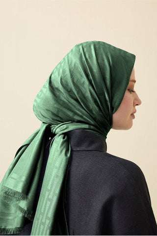 Iman I Yeşil İpek Şal 70x200