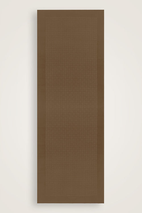 Iman Square Light Brown Jacquard Silk Scarf