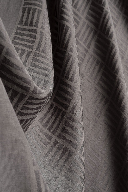 İman Kare Antrasit Naia Pamuk Şal 70x210