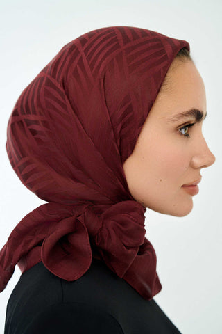 İman Kare Bordo Naia Eşarp 90x90