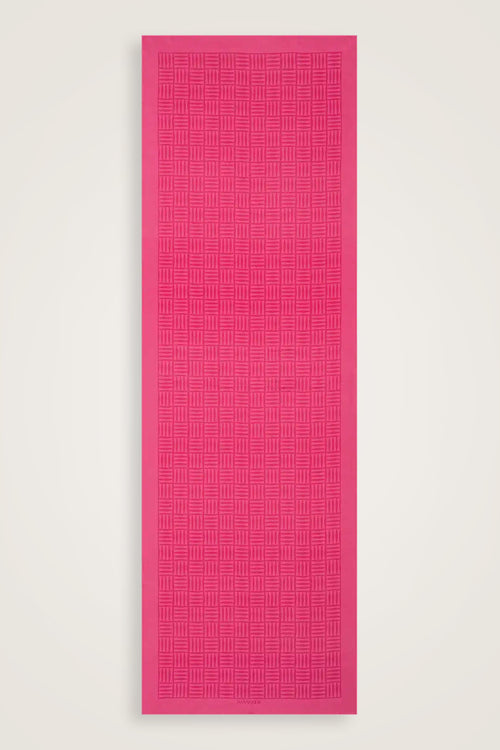 Iman Square Twill Silk Shawl Fuchsia