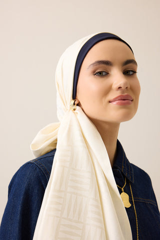 İman Kare Kemik İpek Şal 70x200