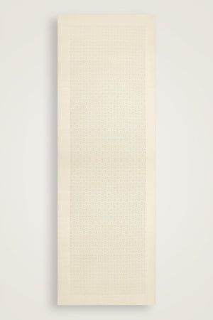 Iman Square Cream Jacquard Silk Scarf