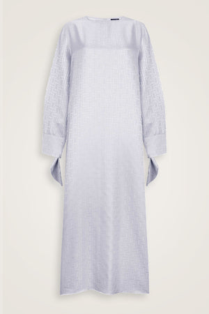 Iman Square Cuff Detailed Silver Dress