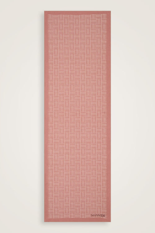 Iman Square Twill Silk Shawl Pink