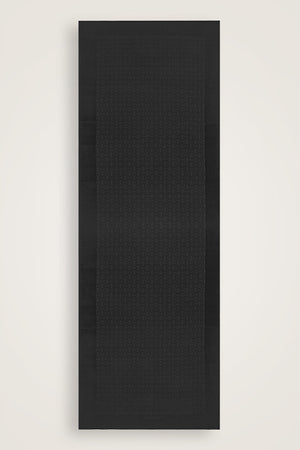 Iman Square Black Jacquard Silk Scarf