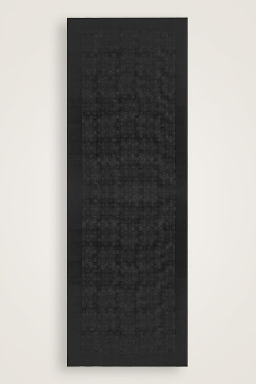 Iman Square Black Jacquard Silk Scarf