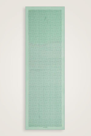 Iman Square Twill Silk Shawl Turquoise