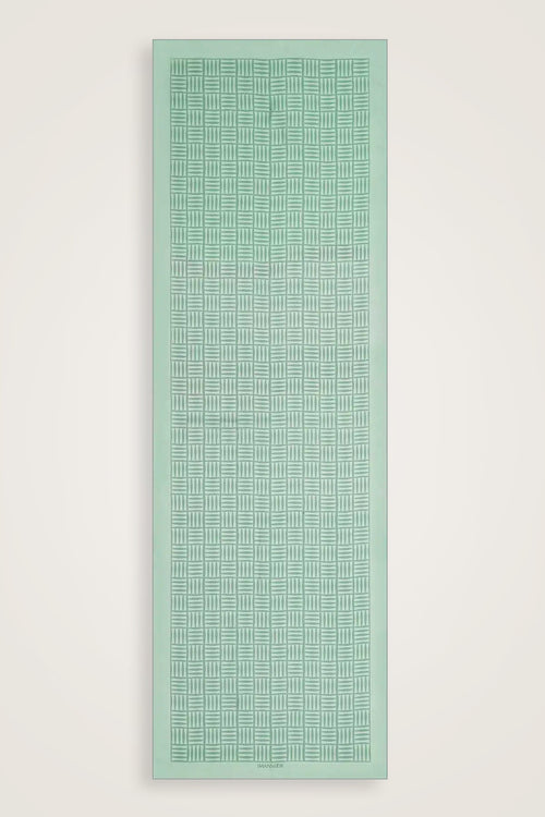 Iman Square Twill Silk Shawl Turquoise