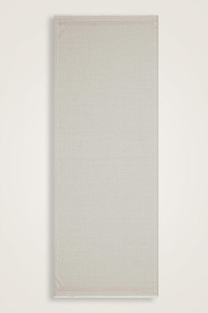 Iman Small Monogram Cotton Silk Shawl Grey