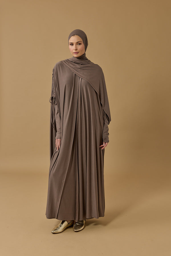 Journey to Love Dark Grey Cotton Abaya