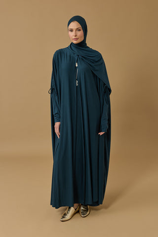 Aşka Yolculuk Lacivert Penye Abaya