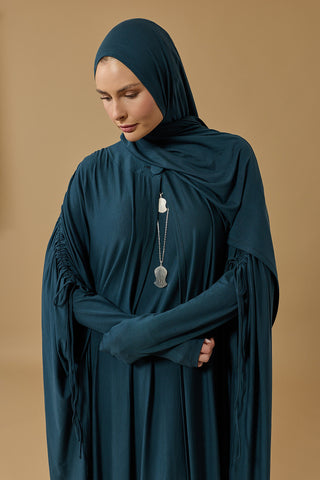 Aşka Yolculuk Lacivert Penye Abaya