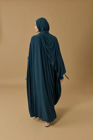 Aşka Yolculuk Lacivert Penye Abaya