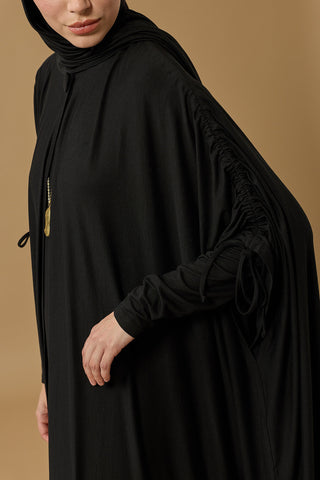 Aşka Yolculuk Siyah Penye Abaya