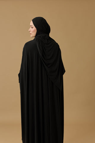 Aşka Yolculuk Siyah Penye Abaya